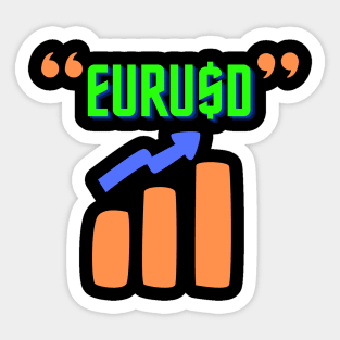 Forex Trading T-Shirt - Forex Lifestyle T-Shirt EURUSD Sticker